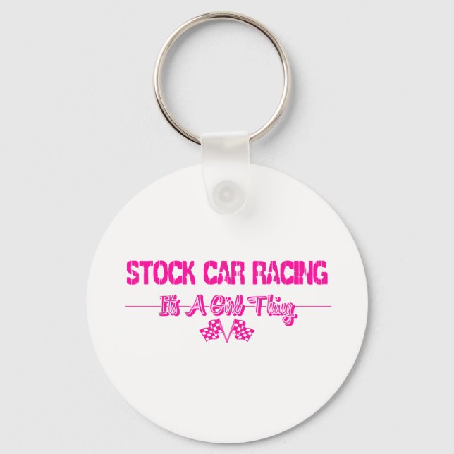 Stock Car Racing Keychain (Front)