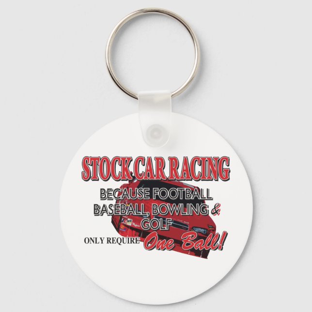 Stock Car Racing Keychain (Front)