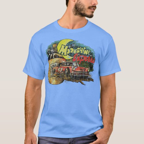 Stock Car Racing Moonshine Express 1976  T_Shirt