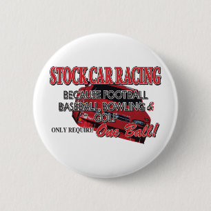 Stock Car Racing Pinback Button