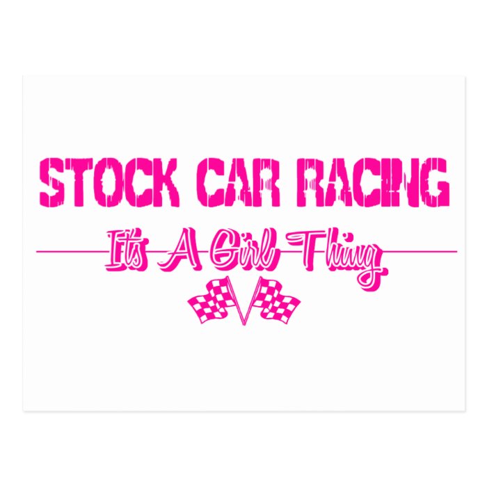 Stock Car Racing Post Card