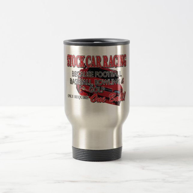Stock Car Racing Travel Mug (Center)