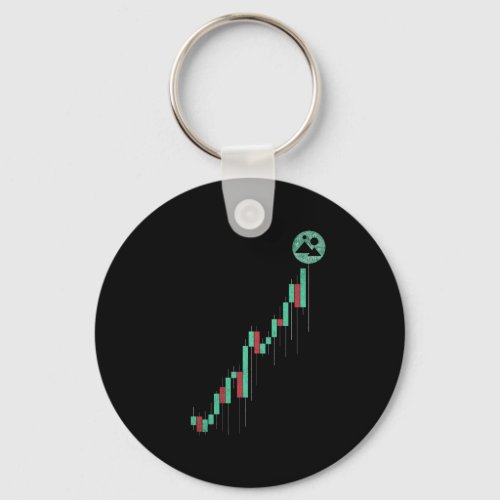 Stock Chart Decentraland MANA Coin Trading Crypto Keychain