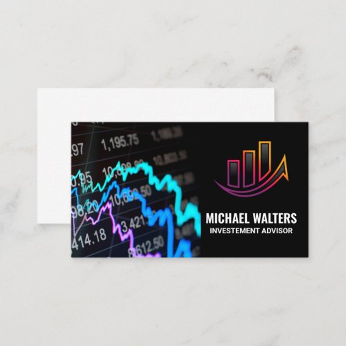 Stock Chart  Financial Logo Business Card