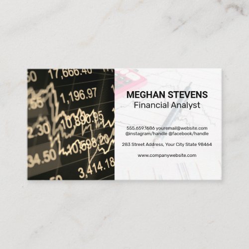 Stock Chart  Financial Reports Appointment Card