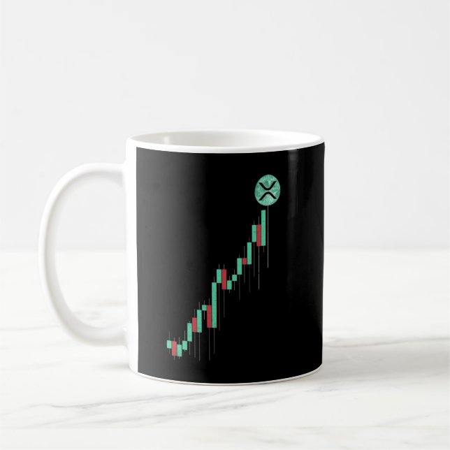 Stock Chart To The Moon Ripple XRP Crypto Coin Coffee Mug (Left)