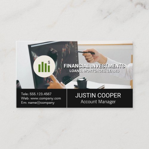 Stock Charts  Risk Management Business Card