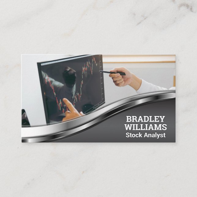 Stock Data | Financial Analyst  Business Card (Front)