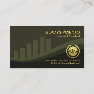 Stock Exchange Graph Waves Money Investment Business Card