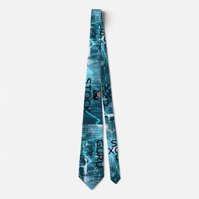 STOCK EXCHANGE GURU by PEAF DOVE© Billionaire Neck Neck Tie (Front)