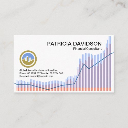 Stock Exchange Share Graph Financial Advisor Business Card