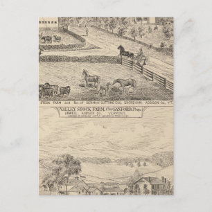 Stock farm and residence in Shoreham Postcard