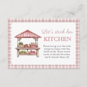 Stock her Kitchen recipe Bridal Shower card