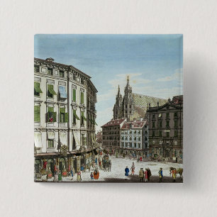 Stock-im-Eisen-Platz, with St. Stephan's Pinback Button
