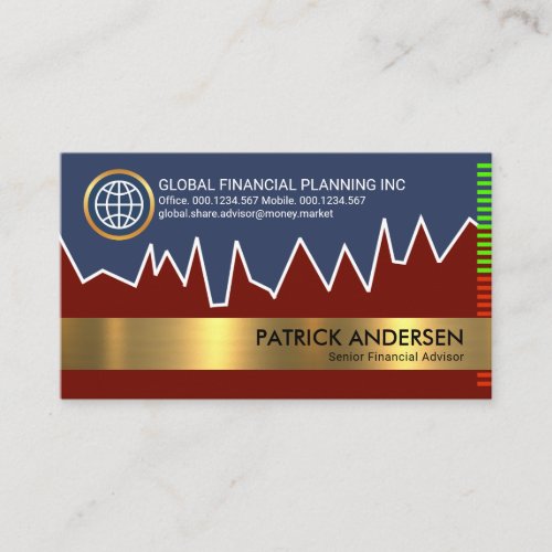 Stock Investment Graph Financial Business Card