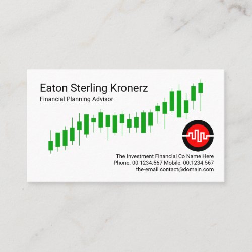 Stock Investment Uptrend Graph Business Card