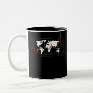 Stock Investor Heartbeat Two-Tone Coffee Mug