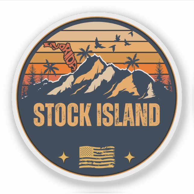 Stock Island, Florida  Sticker (Front)