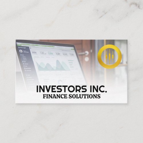 Stock Logo  Laptop  Finance Business Card