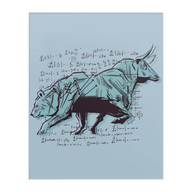 Stock Market Analysis Finance Acrylic Print (Front)