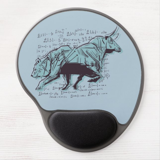 Stock Market Analysis Finance Gel Mouse Pad (Front)
