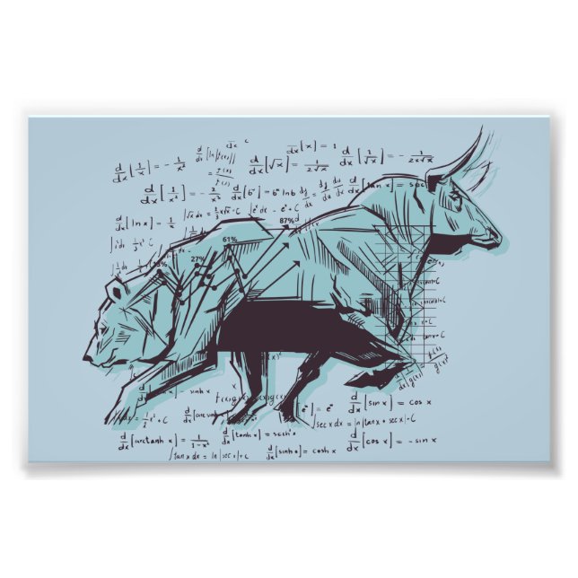 Stock Market Analysis Finance Photo Print (Front)