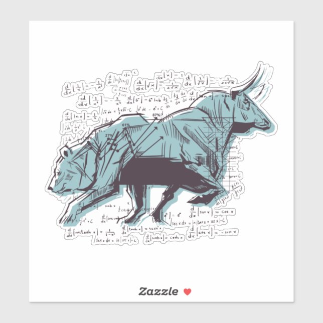 Stock Market Analysis Finance Sticker (Sheet)