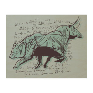 Stock Market Analysis Finance Wood Wall Art