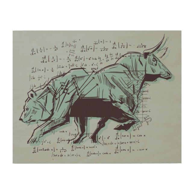Stock Market Analysis Finance Wood Wall Art (Front)