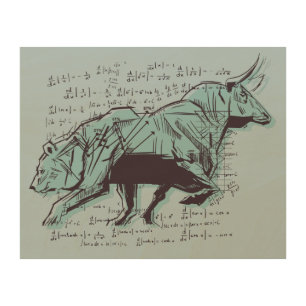 Stock Market Analysis Finance Wood Wall Art
