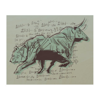 Stock Market Analysis Finance Wood Wall Art