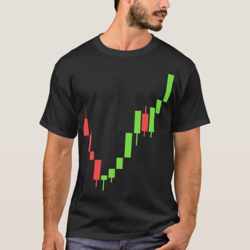 Stock Market Bitcoin Day Trader Candle Stick T_Shirt