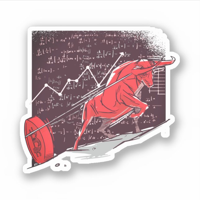 Stock Market BitcoinTrend Sticker (Front)