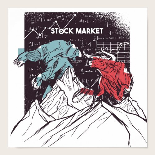 Stock Market Bull and Bear Trading  Poster