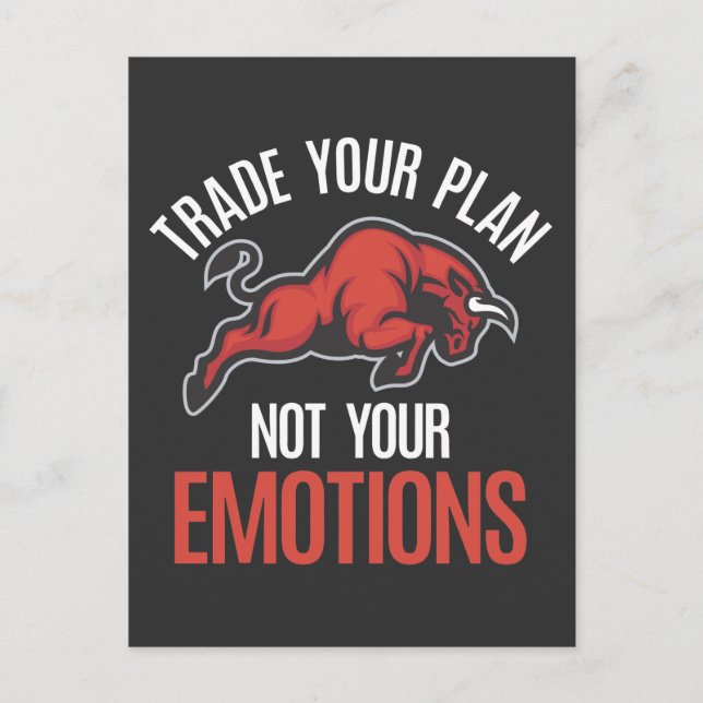 Stock Market Bull Day Trading Trader Investor Postcard (Front)