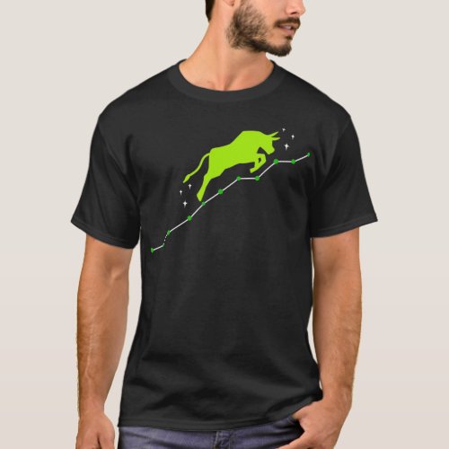 Stock Market Bull Going Uphill Trader Gift T_Shirt