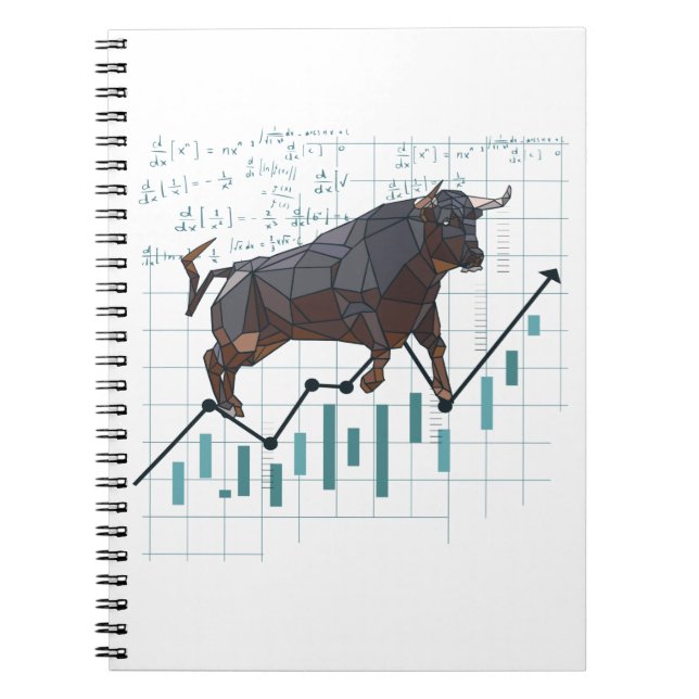 Stock Market Bullish Trend Notebook (Front)
