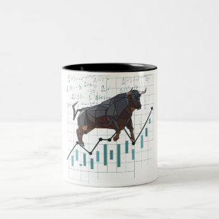 Stock Market Bullish Trend Two-Tone Coffee Mug