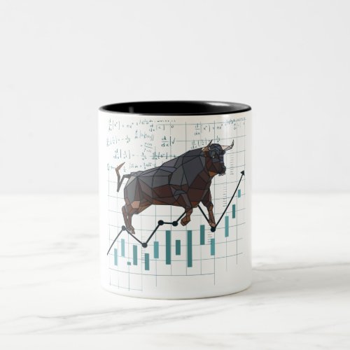 Stock Market Bullish Trend Two_Tone Coffee Mug