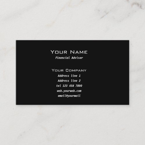 Stock market business card