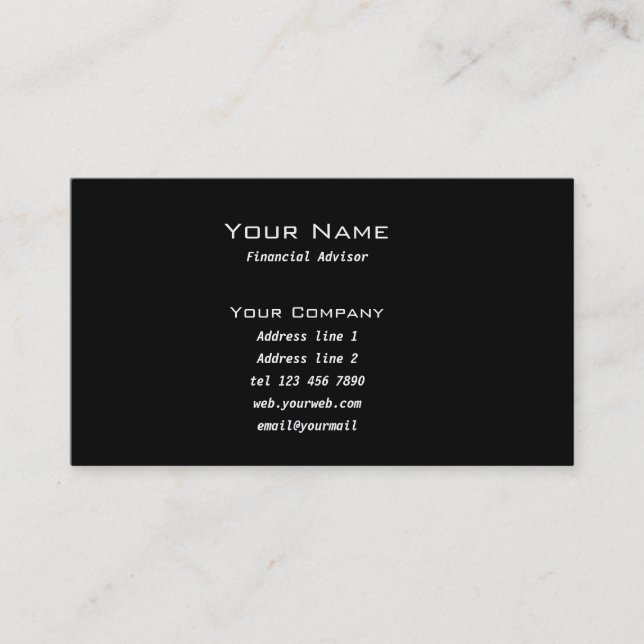 Stock market business card (Front)