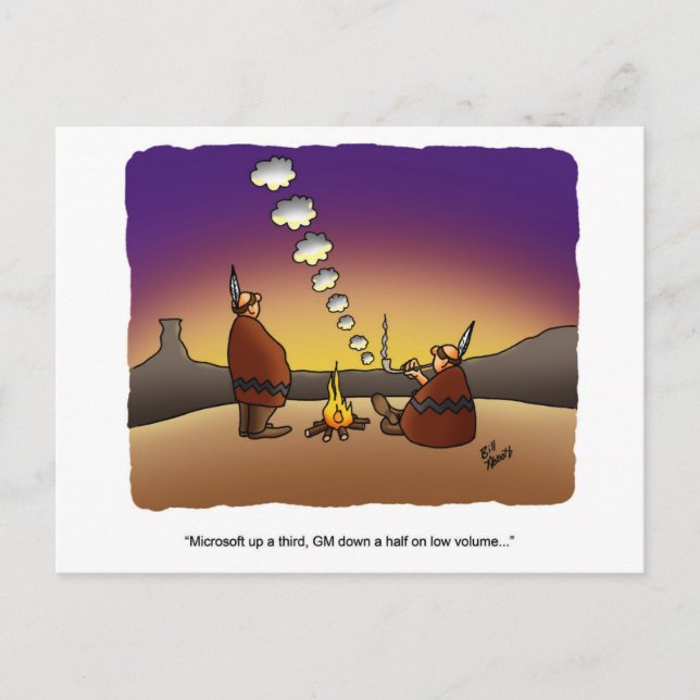 Stock Market Business Humor Postcard (Front)