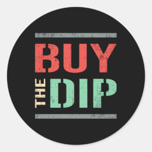 Stock Market Buy The Dip Bear Bull Trading Trader Classic Round Sticker