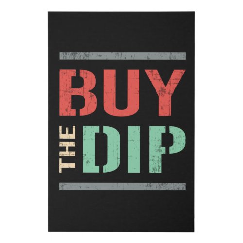 Stock Market Buy The Dip Bear Bull Trading Trader Faux Canvas Print