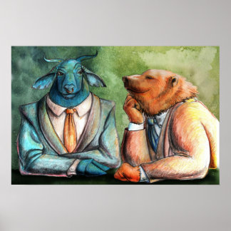 Stock Market by Portia St. Luke Poster