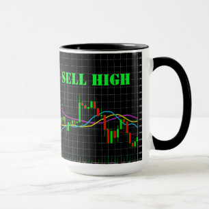 Stock Market Candlestick Chart Buy Low Sell High Mug