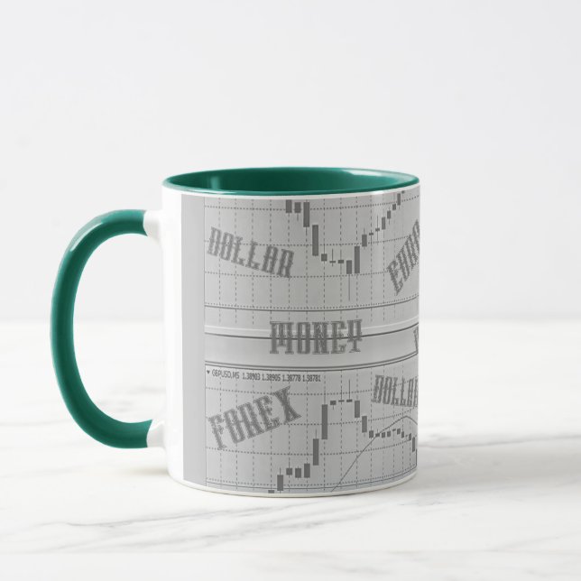 Stock Market Candlestick Chart Money Forex Mug (Left)