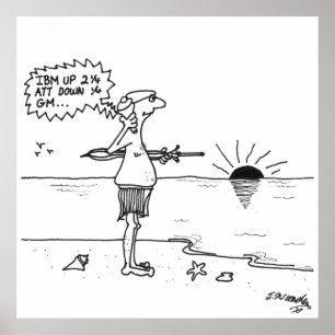 Stock Market Cartoon 4013 Poster