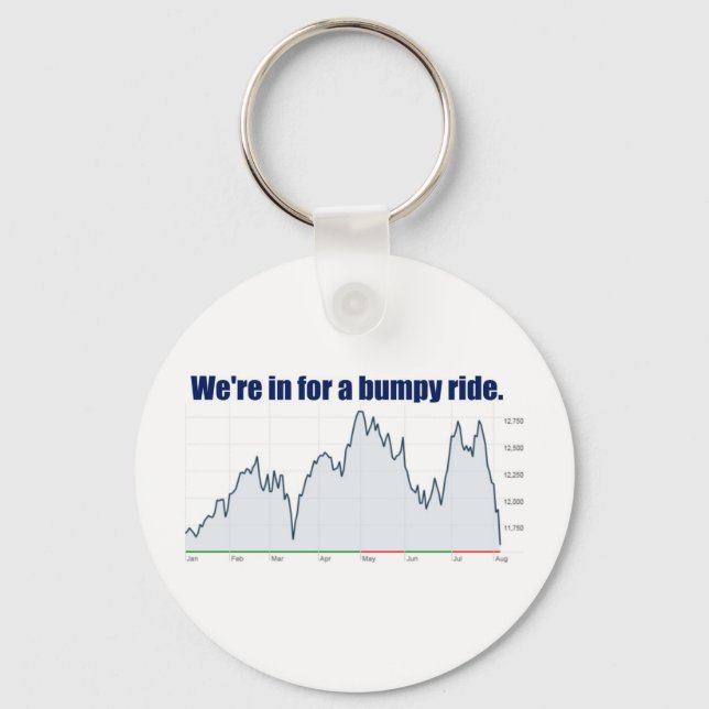 STOCK MARKET CHART BUMPY RIDE KEYCHAIN (Front)