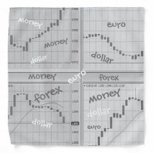 Stock market charts open in four windows